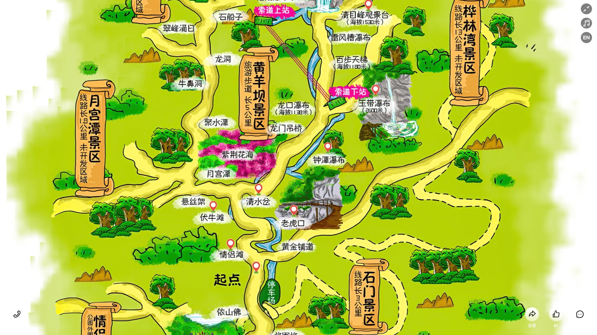 毛道乡景区导览系统